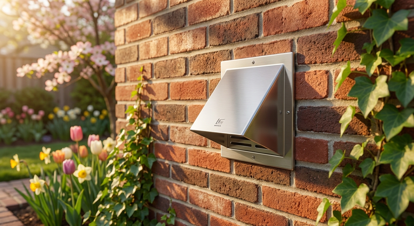 A professionally installed bird guard on a home's exterior