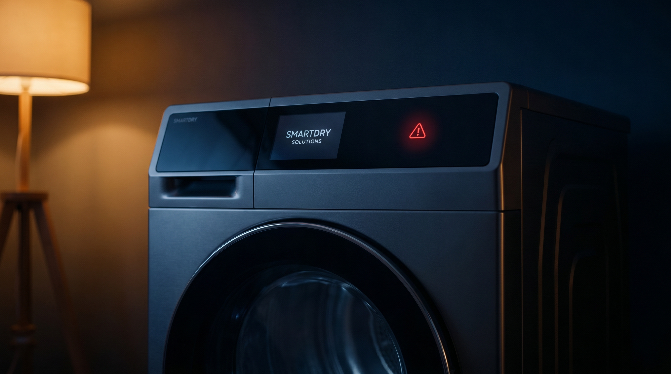 Dryer machine showing a subtle warning signal