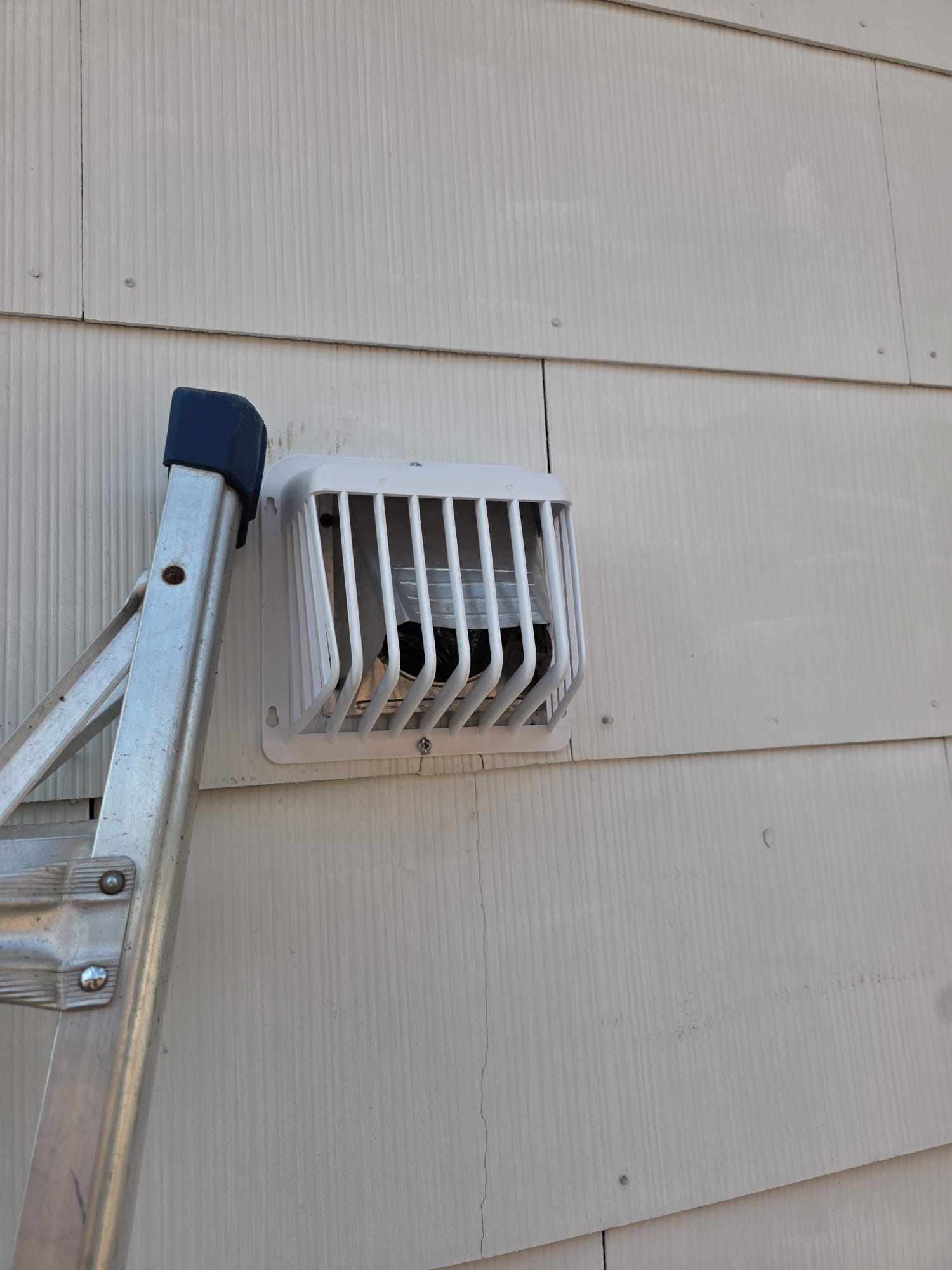 Specialized dryer vent pest guard installation