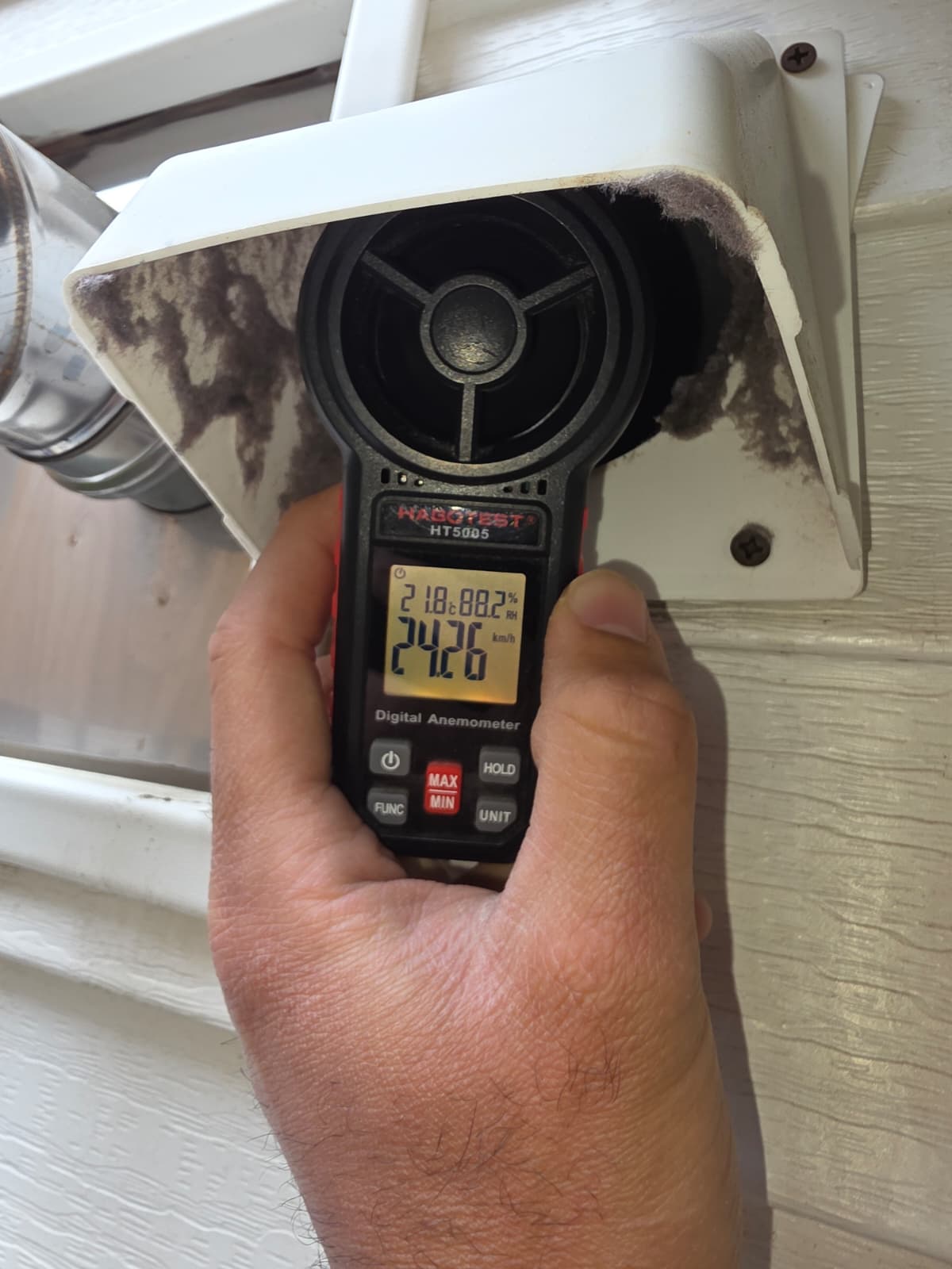 Digital airflow inspection for dryer vents